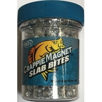 Crappie Magnet Slab Bites, Silver Glitter