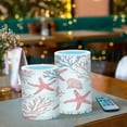 thumbnail image 3 of Yayeee Flameless Candles with Remote Flickering Battery Operated Multi Color Changing, Starfish Seashell, 3 of 7