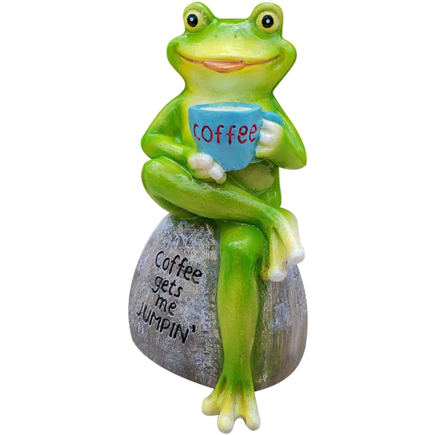 Green Frog Standing Statue Figurine Sculpture Home Table Top Desk Decor Gift 