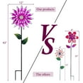 thumbnail image 6 of Decorative Garden Stakes Outdoor Decor Purple Metal Flower Garden Decorations 3D Metal Yard Art Outdoor Lawn Pathway Patio Ornaments, 6 of 6