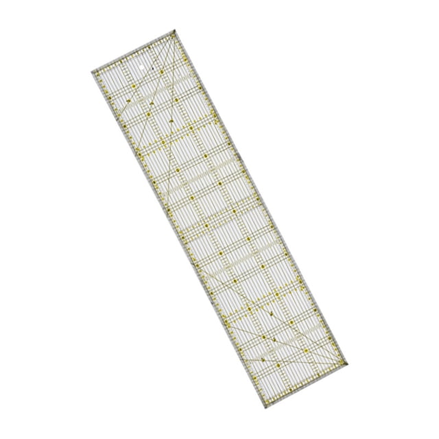 Ruler de costura Patchwork cosiendo plantilla plantilla manual costura pintura ropa herramienta de medición escuela escuela 5x30cm verde Inevent HA012297-06