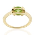 thumbnail image 3 of KIRAN FINE JEWEL Round Green Peridot Topaz Cocktail Band Ring Yellow Gold Plated 925 Silver Wedding Women Gemstone Statement Jewelry Gift For Her, 3 of 5