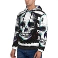 thumbnail image 3 of Cauagu Watercolor Skull for Men's Pullover Hooded Sweatshirt Athletic Casual Hoodie Aautumn Hoodie Sweatshirt for Men Pullover Casual Hooded Sweatshirt-X-Large, 3 of 7