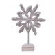 thumbnail image 3 of Mini adornos navideños de mesa con árbol de Navidad luminoso y flocado. copo de nieve, 3 of 9