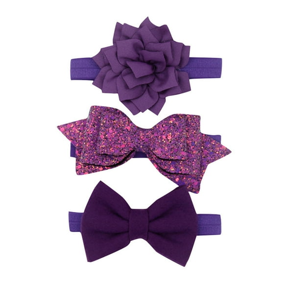 EnJoCho 3Pcs Kids Floral Headband Girls Baby Elastic Bowknot Accessories Hairband Set Toddler Kids Casual Fashion Headwear