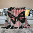 thumbnail image 2 of WYYP Flannel Throw Blanket Cute Beautiful Bling Butterflies White, 2 of 6