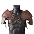 thumbnail image 1 of Armadura de hombro medieval sintética Pauldron, armadura de caballero hebilla ajustable Steampunk Shoulder Cover Cape, para Cosplay , marrón Hugo Hombro, 1 of 9