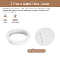 thumbnail image 3 of Uxcell 2Pack 3 Inch Cable Hole Cover ABS Office Desk Cable Wire Cord Grommet, White, 3 of 6