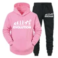 thumbnail image 3 of Conjunto de ropa deportiva para hombre, sudadera con capucha y pantalones para amantes del ciclismo, ropa deportiva de otoño, pantalones para correr, chándales unisex, 3 of 5