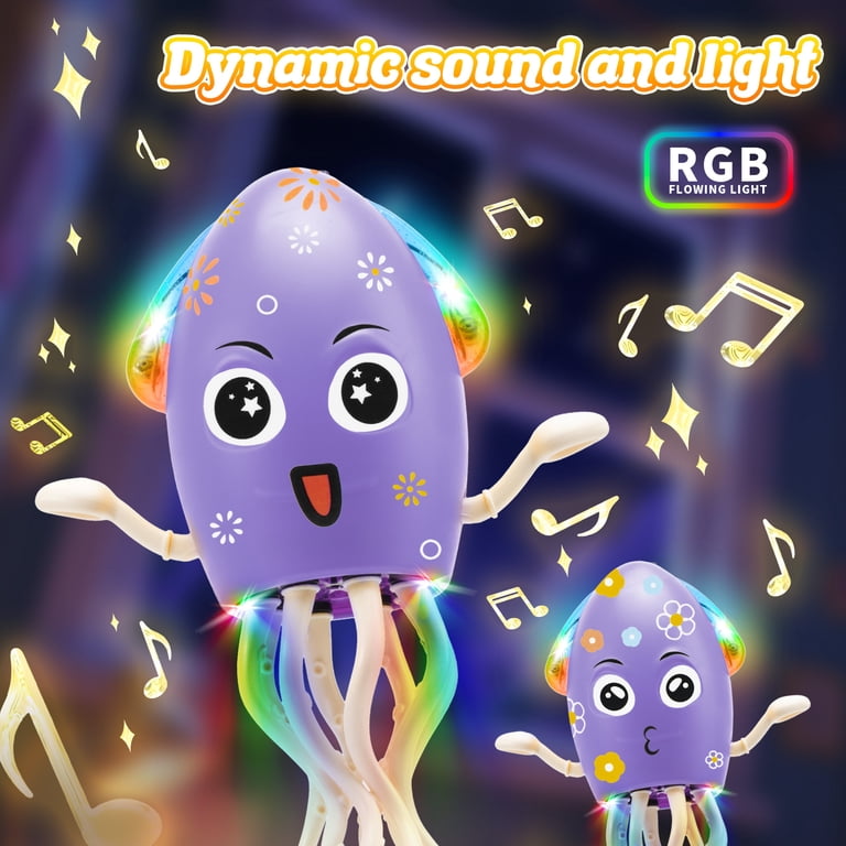 Pulpo Bailarín Con Luces Y Música – Juguete Sensorial Para Bebés Con Dos Modos De Juego