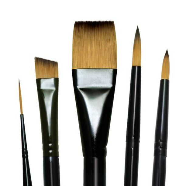 Majestic Royal and Langnickel Short Handle Paint Brush Set, Deluxe  Watercolor, 5-Piece - Walmart.com