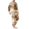 thumbnail image 2 of Sikiie Yak Mens Pajama Set, Soft Warm Long Sleeve Sleepwear, Cozy Button-Down Pjs for Men-X-Large, 2 of 7