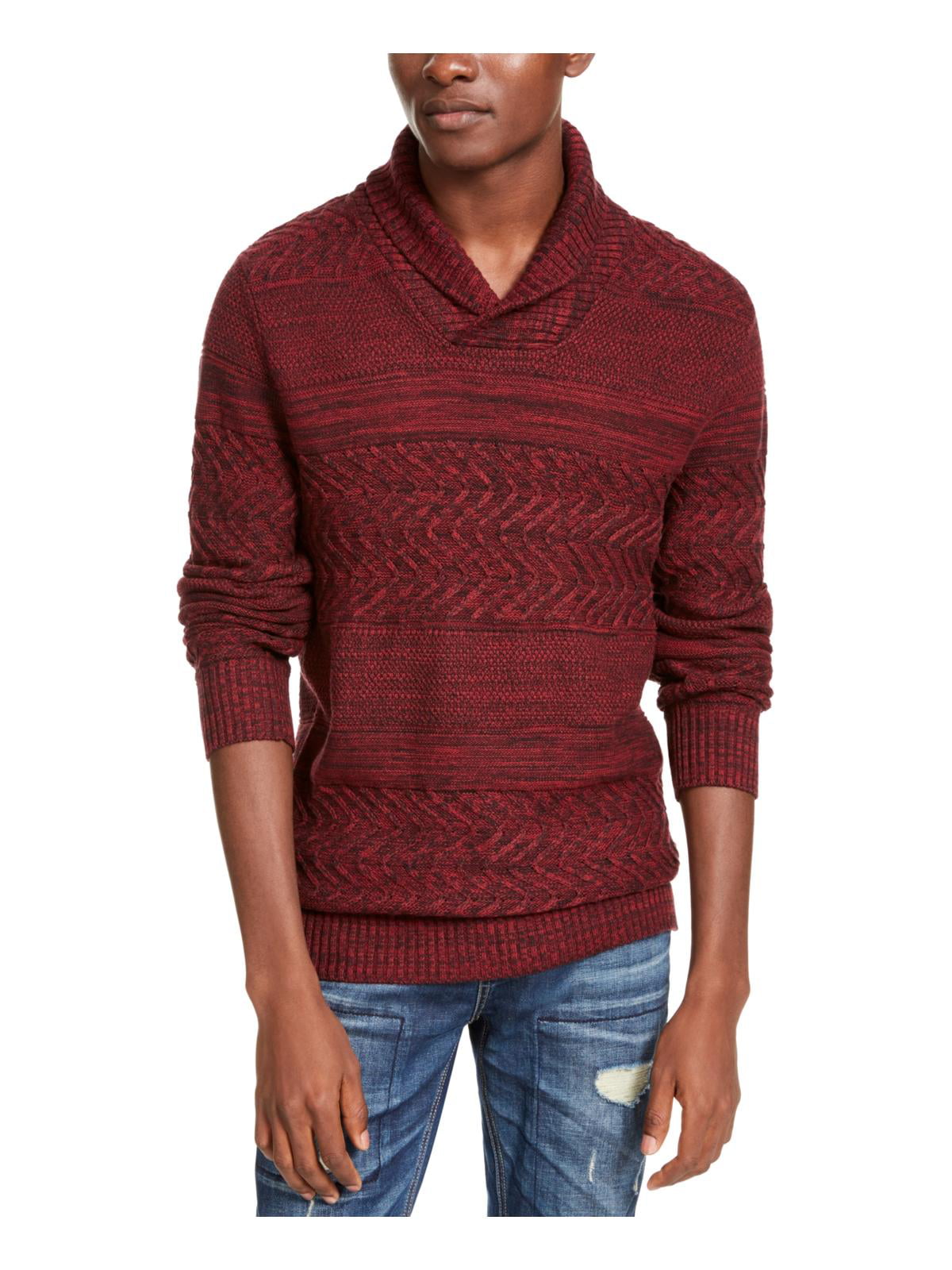 INC International Concepts Mens Inchoate Shawl-Collar Sweater
