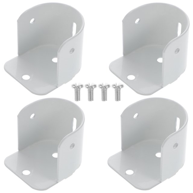Etereauty Rod Curtain Closet Pole End Socket Brackets Bracket Holder