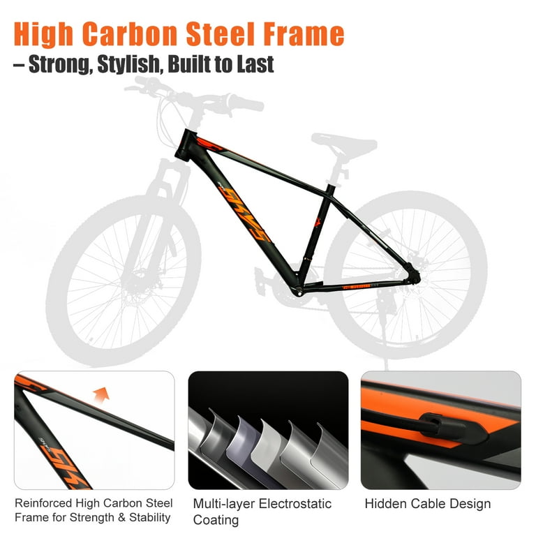 Mountain Bike for Men/Women, Sizes, 21-Speed Twist Shifting