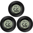 thumbnail image 1 of Mini Digital LCD Thermometer Hygrometer -50~70 10%~99% RH Portable for Office Kitchen Humidors Reptile Incubators (3 PCS - B), 1 of 4
