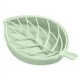 thumbnail image 3 of 3 Colors Leaf Shape Soap Holder Non Slip Soap Box Toilet Shower Tray Draining, 3 of 9