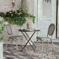 thumbnail image 3 of Flash Furniture Marseille Indoor/Outdoor French Bistro Stacking Chair Black/White/Light Natural, 3 of 15