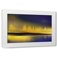 thumbnail image 1 of Heidi Westum 4x14 White Modern Wood Framed Wall Art Titled - Yellow night, 1 of 5