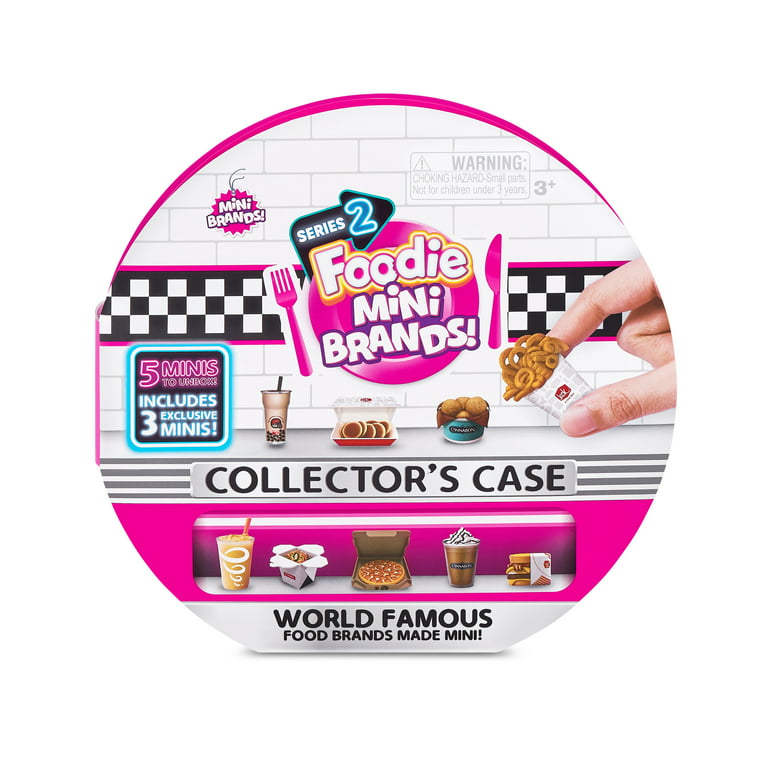 Foodie Mini Brands Series 2 Collector's Case with 3 Exclusive Minis Novelty  & Gag Toy by ZURU 