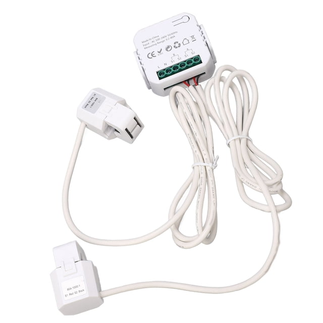 Smart Monitor Electricity Usage Monitor Watt Meter Energy Consumption Real Time Monitoring WiFi APP Control 100-240VAC for Home Appliances Single Phase Clamp Electricity