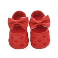 thumbnail image 6 of Baby Sweetie Baby Girls Mary Jane Flats Heart Bow Soft Sole PU Leather Flats Shoes First Walkers Non-Slip Princess Shoes, 6 of 9
