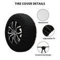 thumbnail image 3 of Kdxio Spare Tire Cover for RV Trailer, Waterproof Wheel Cover,Camper Spare Tire Cover Fit for Rv SUV Truck Travel Trailer 14 inch-Rocket Pattern, 3 of 8