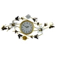 thumbnail image 4 of 39" Metal Gold and White Butterfly and Flower Wall Clock, 4 of 7