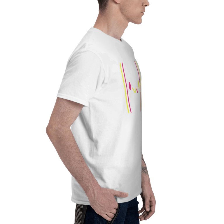 Hololive Virtual Host Poliéster T Shirt, dos homens Preto e Branco