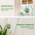 thumbnail image 4 of TEHAUX Living Room Decor Macrame Pot Hanger White 4Pcs 32.3X11.8In, 4 of 6