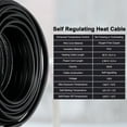 thumbnail image 2 of Uxcell 80FT Self-Regulating Water Pipe Heat Tape,5W/Ft 120V Electric Plugs 3 Prong Heating Cable for Metal and Plastic Pipes, 2 of 6