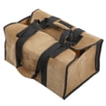 thumbnail image 1 of Large Capacity Dual Purpose Canvas Waterproof Logging Bag Yard Firewood Storage Bag Khaki, 1 of 14