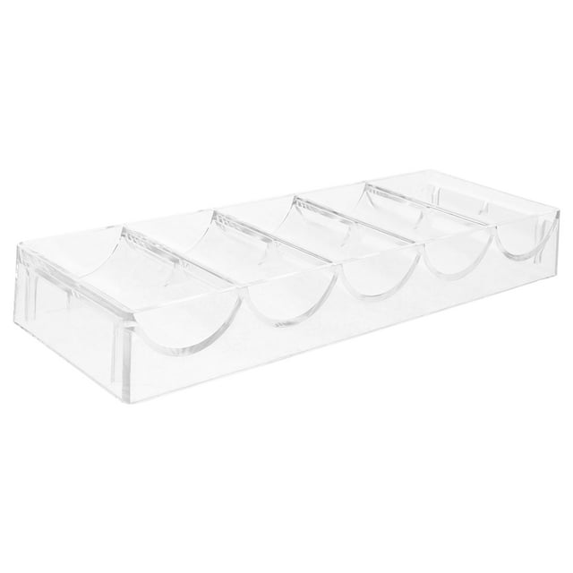 MIANGASTORE Transparent Poker Chip Holder Compartment Poker Chip Tray Large Capacity Poker Chip Box