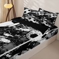 thumbnail image 3 of Erosebridal Soccer Ball Zipper Twin Comforter Sets with Fitted Sheet and 2 Pillowcases,Black White Splatter Sport Zipper Bedding Set For Boys,Black Reversible,4 Pieces, 3 of 7