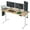 Natural, variant on 24"x 48" Electric Standing Desk, Adjustable Height Stand up Desk with Hook, Sit Stand Home Office Desk with Splice Board, Ergonomic Rising Computer Desk for Work, Home, Office, White