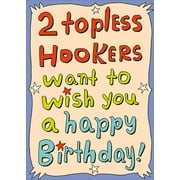 RSVP Two Topless Hookers Funny / Humorous Masculine Fishing Birthday Card for Him : Man : Men