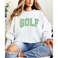 thumbnail image 3 of Floral Golf Sweatshirt for Women Teens & Children Preppy Varsity Style Golf Pullover White Sweatshirt Adult Small, 3 of 4