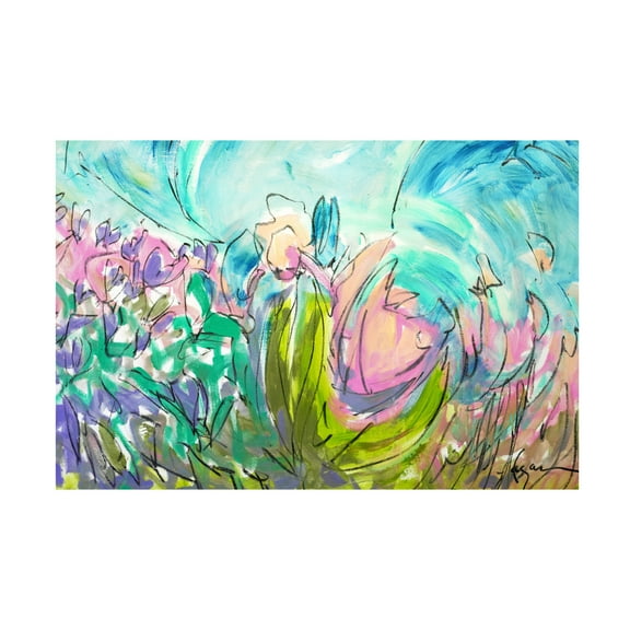 Canvas Wall Art - Dorothy Fagan ' Heartdance' Wall Art for Living Room, Bedroom, or Office Décor by Trademark Fine Art - 19 x 12 Inches