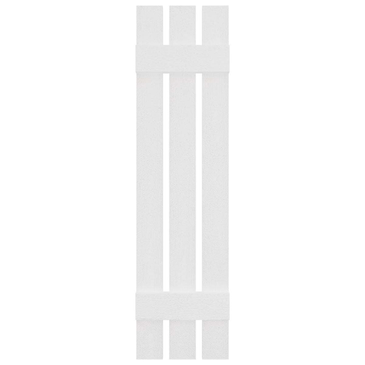 Ekena Millwork 12"W x 35"H Mid-America Vinyl, Standard Size Three Board Spaced Shutters, w/Installation Shutter-Lok's & Matching Screws (Per Pair), 001 - White