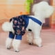 thumbnail image 4 of Ropa para mascotas, pantalones vaqueros vaqueros para perros, suéter tejido, pantalones vaqueros, mono, general para cachorros pequeños y medianos, decoración de flores para gatos, 4 of 8