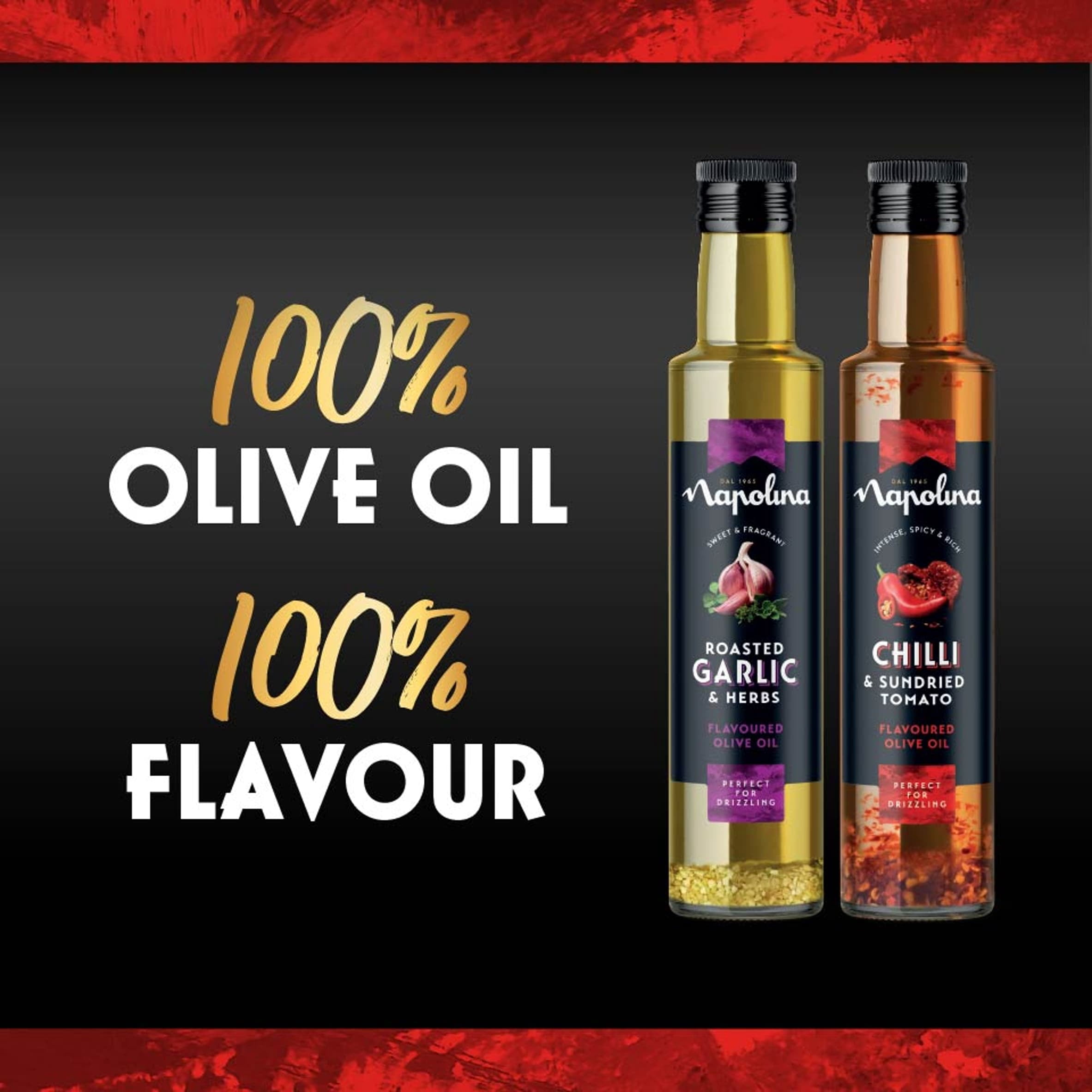 Napolina Chilli & Sundried Tomato Flavoured Olive Oil 250ml, Imported from Britain