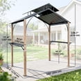thumbnail image 3 of Outsunny Pavillon de Gril à Toit Rigide 8 x 6 Pi, Pavillon de BBQ avec Double Toit en Métal, 3 of 10