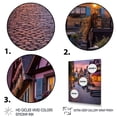 thumbnail image 3 of Designart "Street in Rothenburg, Germany IV" Cityscapes Floater Framed Wall Art Living Room, 3 of 7