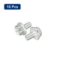 thumbnail image 3 of Uxcell M4x8mm Phillips Hex Head Flange Bolts, 10 Pack 304 Stainless Steel Screws, 3 of 5