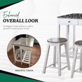 thumbnail image 4 of D1022 Breakfast Pub Set White / Marble Finish, 4 of 4