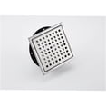 thumbnail image 3 of JERFIT 6" Square Shower Drain Cover, Brushed Nickel Stainless Steel Bathroom Floor Drain Grate with Grid Design for Fast Drainage, 3 of 9