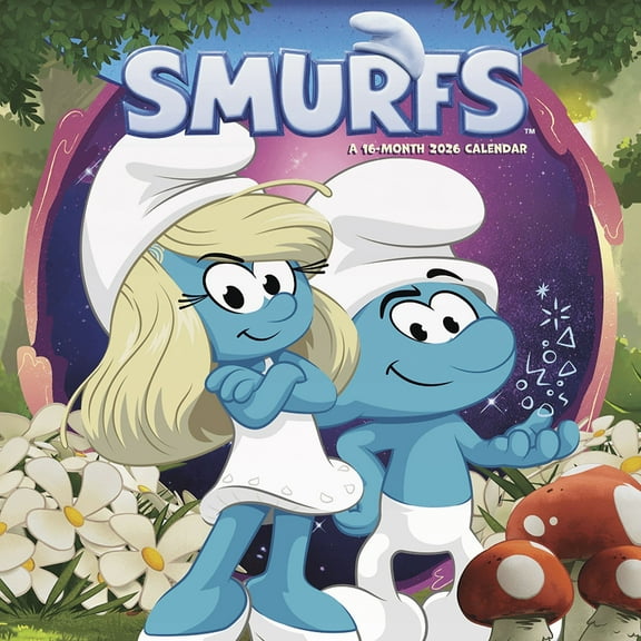 Trends International 2026 Smurfs 2 Wall Calendar