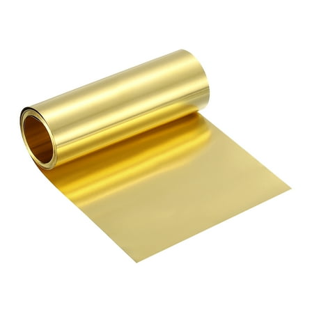 Brass Sheet Roll, 0.03 x 100 x 3000mm Metal Flashing Brass Foil Roll, Gold