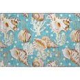 thumbnail image 2 of Addison Rugs Mayfield Washable Coastal Shells Aqua Rectangle Rug, 1'8" x 2'6", 2 of 5