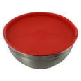 thumbnail image 3 of LEFU Stainless Steel Salad Bowl with Silicone Bottom Lid - Large Mixing Bowl for Cooking, Baking, Serving - Non-Slip Kitchen Cookware - Dishwasher Safe - 30cm - Red, 3 of 10